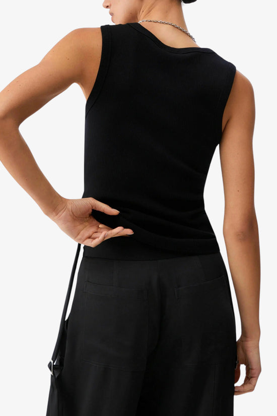  Canotta A Costine Logo Piccolo Ricamato-liu jo-Nero-Special_-Ta6097 j4822 22222-4  