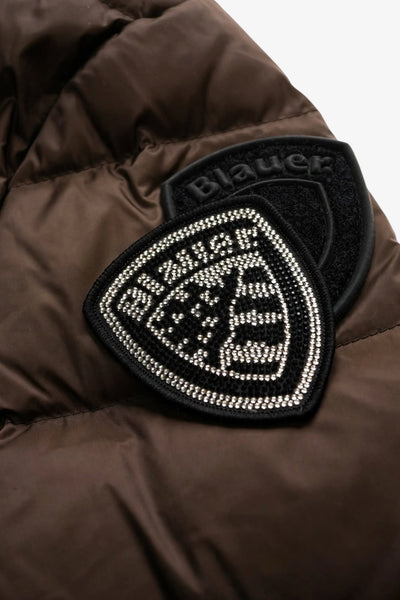 blauer Piumino Full Zip Con Cappuccio Charme Marrone Donna, foto 4