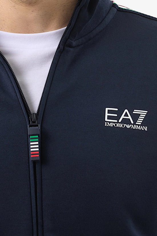 Tuta Full Zip Con Bande Logo Italian Spirit-emporio armani ea7-Blu-Special_-7m001867 af12660 ub102-4  