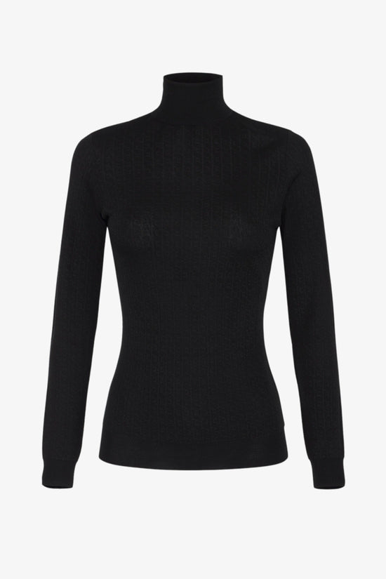  Dolcevita Maglione Micro-Logo Jacquard-elisabetta franchi-Nero-Donna-Mk23s56e2 110-4  