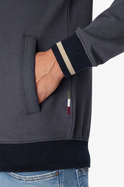 aeronautica militare Felpa Full Zip Piccolo Stemma Frecce Tricolori Grigio Uomo, foto 4