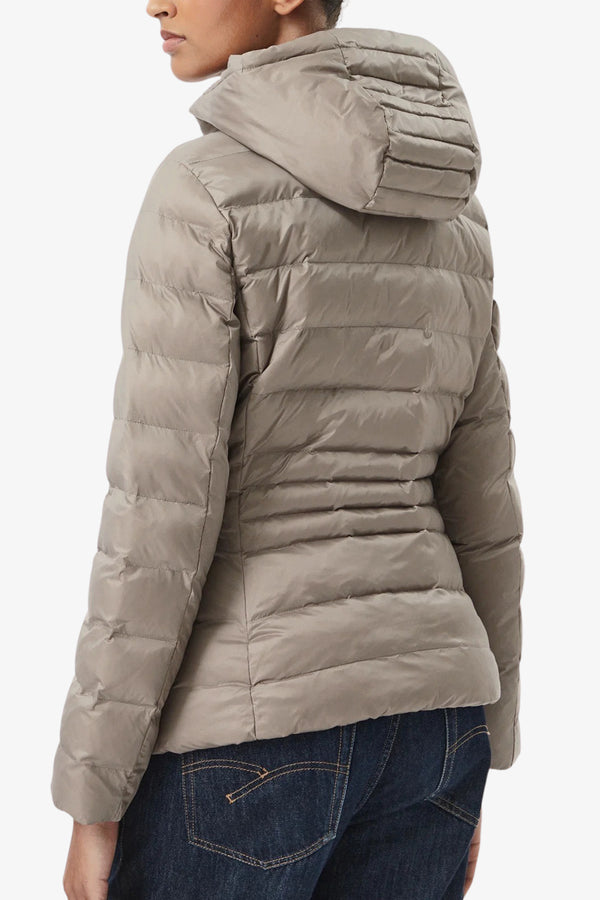emporio armani ea7 Piumino Full Zip Con Cappuccio Core Lady Beige Donna, foto 5