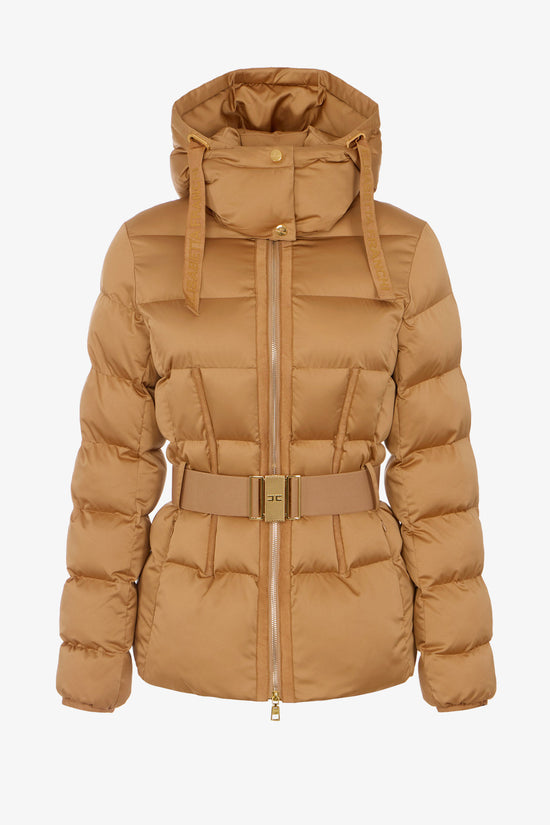 Piumino Full Zip Con Cappuccio E Cintura-elisabetta franchi-Marrone-Special_-Pi92d66e2 ai6-5  