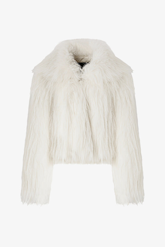  Giacca Caban In Eco Pelliccia-pinko-Bianco-Donna-106045 a2z0 z14-5  