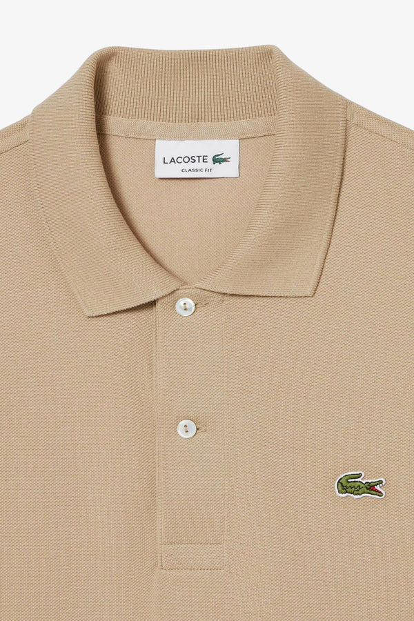 lacoste Polo Maniche Corte Classic In Piqué L.12.12 Original Beige Uomo, foto 5