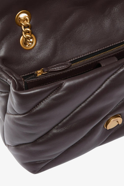 pinko Borsa A Tracolla Media Love Bag Puff Con Fibbia Gioiello Marrone Donna, foto 5