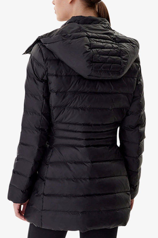  Piumino Lungo Full Zip Con Cappuccio-emporio armani ea7-Nero-Donna-7w000685 af12475 uc001-5  