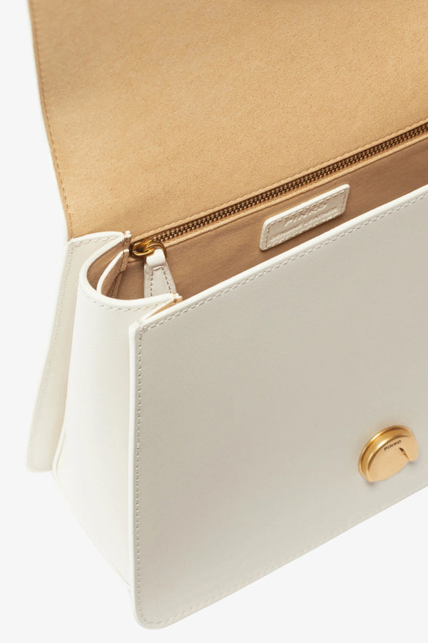 pinko Borsa A Mano Media Con Tracolla Love Bag Top Handle Bianco Donna, foto 5