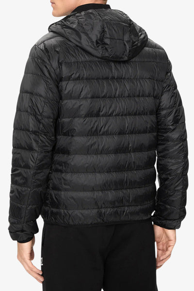 emporio armani ea7 Piumino Full Zip Con Cappuccio Packable Core Identity Nero Uomo, foto 5