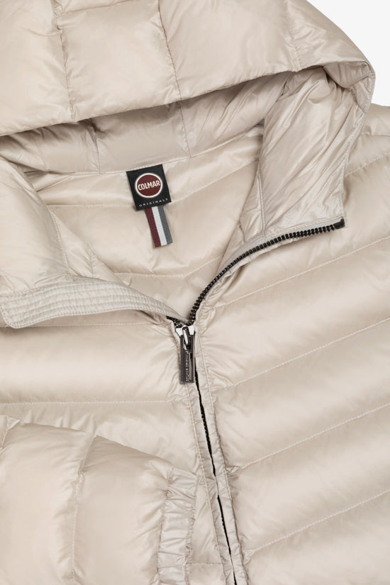  Piumino Full Zip Con Cappuccio Cangiante-colmar-Beige-Donna-2219 2yo 16-5  