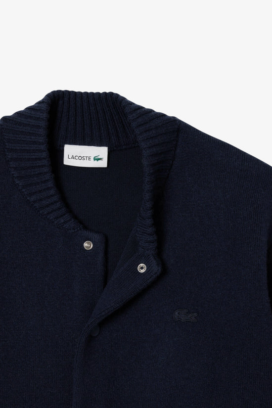  Cardigan Bomber In Lana Merinos-lacoste-Blu-Uomo-Ah5170 00 166-5  