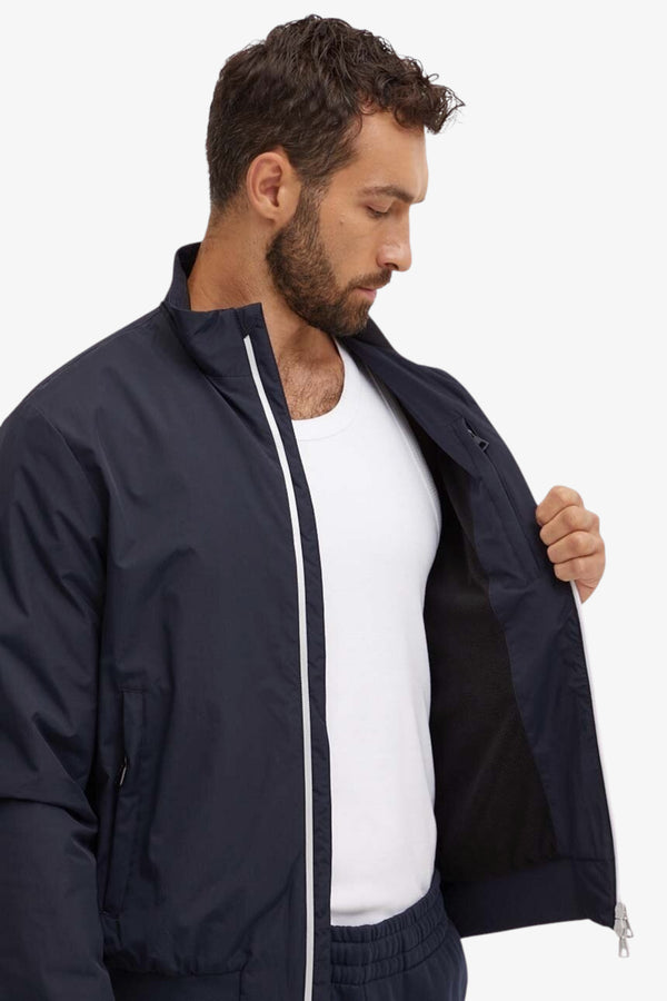 emporio armani ea7 Giacca Full Zip Core Identity In Tessuto Tecnico Blu Uomo, foto 5