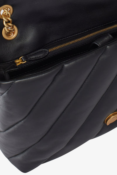 pinko Borsa A Tracolla Big Love Bag Puff Maxi Quilt Nero Donna, foto 5