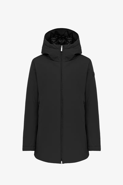 colmar Giubbotto Full Zip Con Cappuccio In SoftShell Impermeabile Nero Donna, foto 5