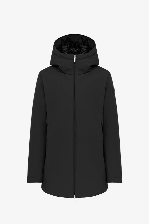 colmar Giubbotto Full Zip Con Cappuccio In SoftShell Impermeabile Nero Donna, foto 5