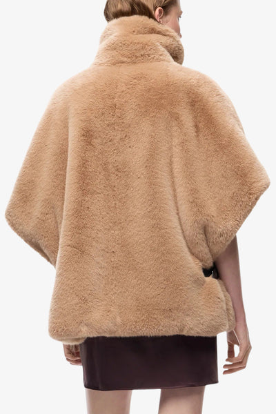 pinko Cappa In Eco Pelliccia New Comodino Beige Donna, foto 5