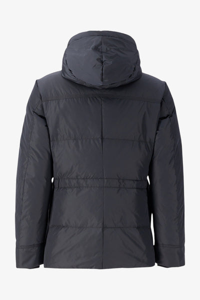 peuterey Giubbotto Field Jacket Full Zip Con Cappuccio Aiptek Nbe 03 Blu Uomo, foto 5