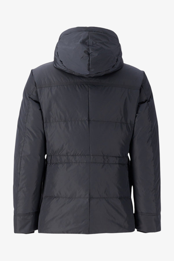 peuterey Giubbotto Field Jacket Full Zip Con Cappuccio Aiptek Nbe 03 Blu Uomo, foto 5