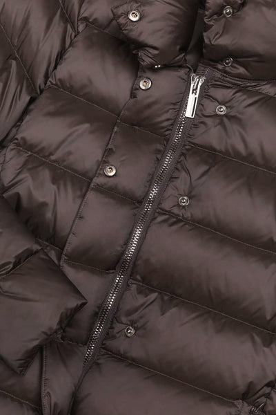 colmar Piumino Lungo Full Zip Sciancrato Con Collo Alto Marrone Donna, foto 5