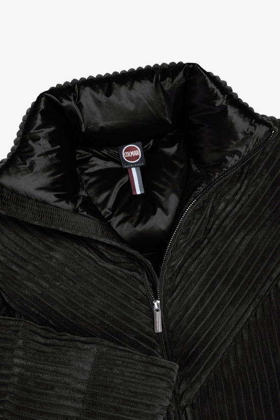  Piumino Full Zip In Vellutto A Coste-colmar-Nero-Donna-2187 2zm 99-5  