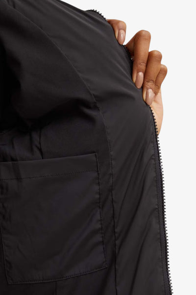 guess Piumino Lungo Full Zip Con Cappuccio New Aleta Nero Donna, foto 5