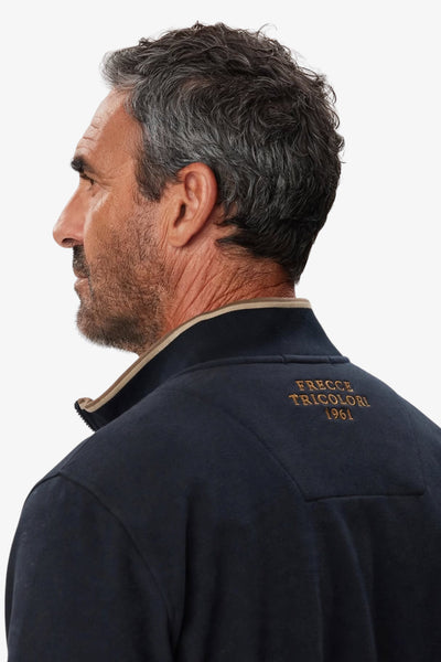 aeronautica militare Felpa Full Zip Con Cappuccio 313 Gruppo Blu Uomo, foto 5