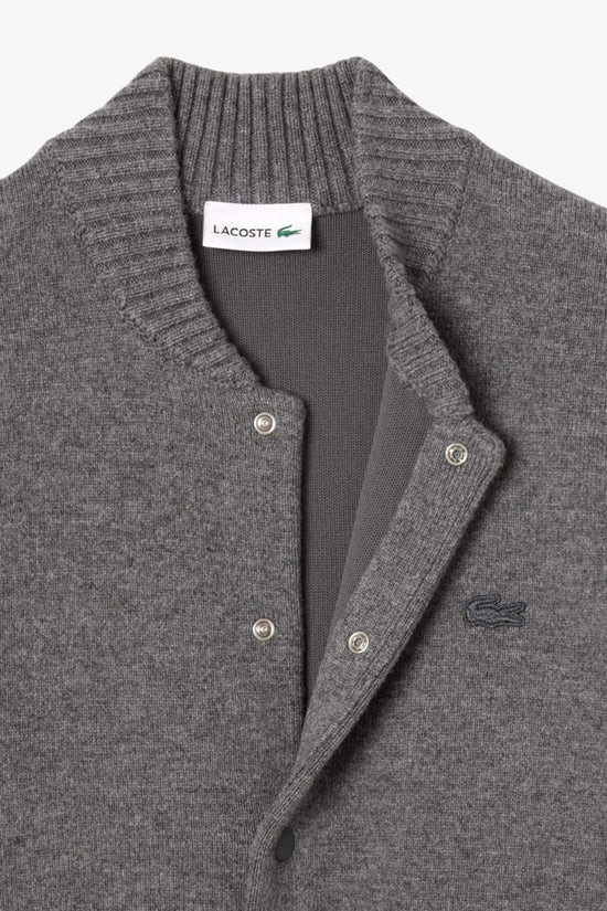  Cardigan Bomber In Lana Merinos-lacoste-Grigio-Uomo-Ah5170 00 050-5  