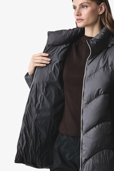 emporio armani ea7 Piumino Full Zip Con Cappuccio Staccabile Grigio Donna, foto 5