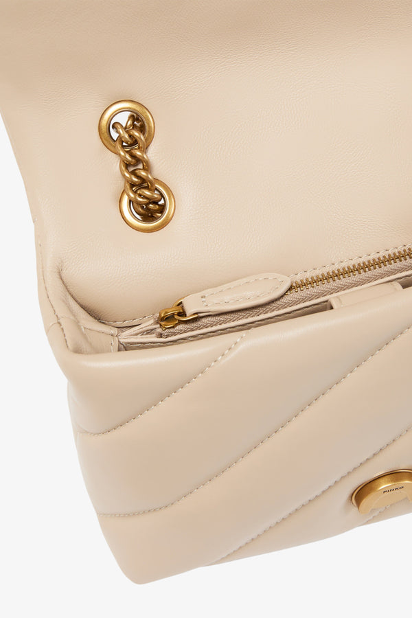 pinko Borsa A Tracolla Mini Love Bag Puff Maxi Quilt Beige Donna, foto 5