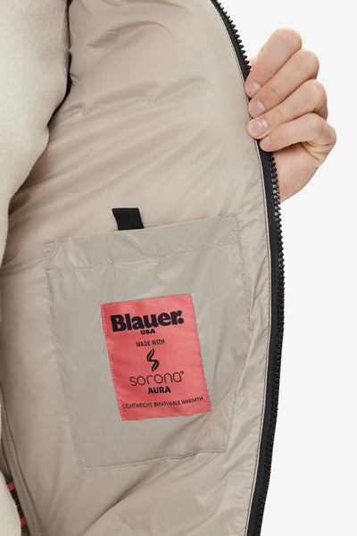 blauer Gilet Piumino Ad Onde Full Zip Danny Nero Uomo, foto 5