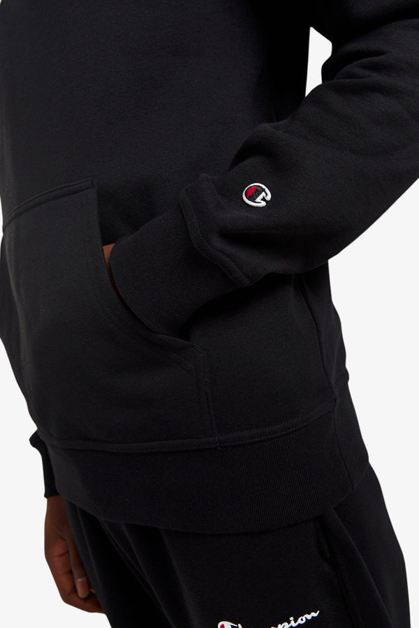 champion Felpa Con Cappuccio Big Logo Ricamato Nero Uomo, foto 5