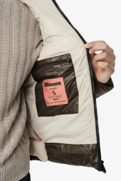 blauer Piumino Full Zip Con Cappuccio Adams Marrone Uomo, foto 6
