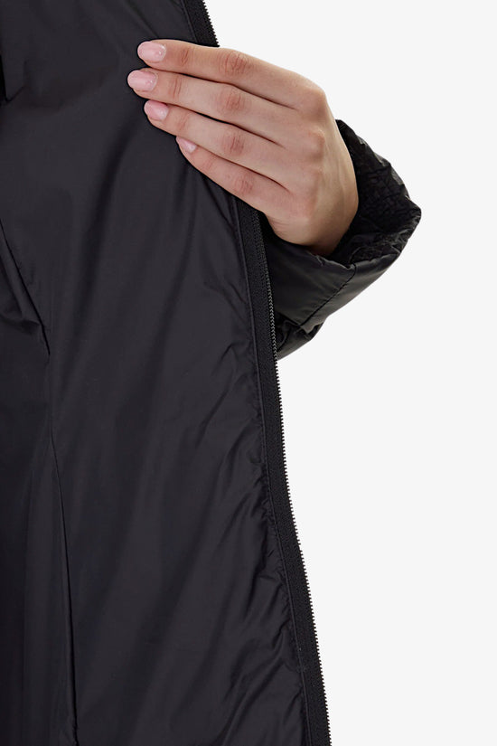  Piumino Lungo Full Zip Con Cappuccio-emporio armani ea7-Nero-Donna-7w000685 af12475 uc001-6  