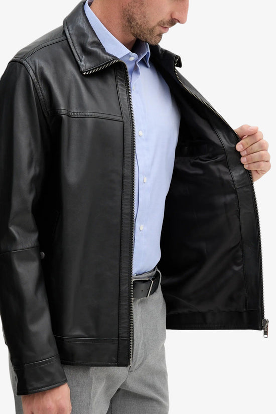  Giacca Full Zip In Pelle Nappa-boss-Nero-Uomo-50547511 001-6  