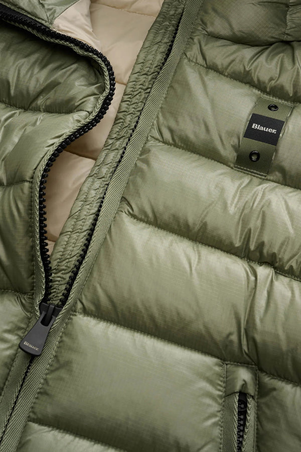blauer Piumino Full Zip Con Cappuccio In Ovatta Termica Caroll Verde Donna, foto 6