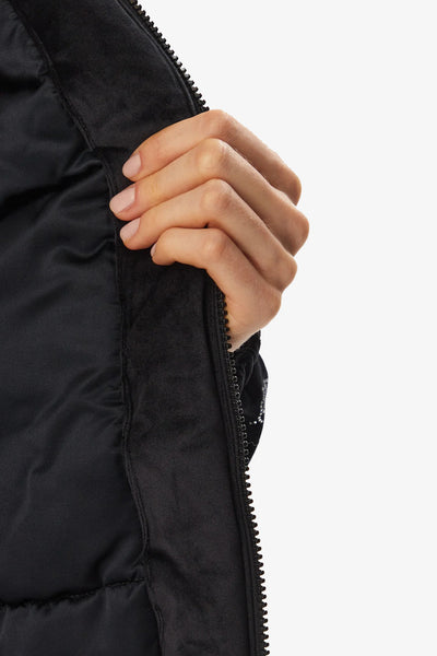 guess Giacca Bomber Full Zip In Velluto Con Loghi 4G Strass Amalia Nero Donna, foto 6