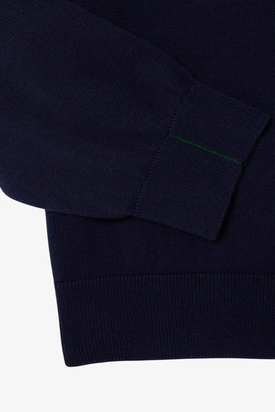 lacoste Cardigan Full Zip Logo Piccolo Ricamato Blu Uomo, foto 6