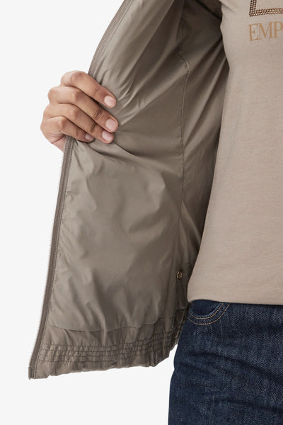 emporio armani ea7 Piumino Full Zip Con Cappuccio Core Lady Beige Donna, foto 6
