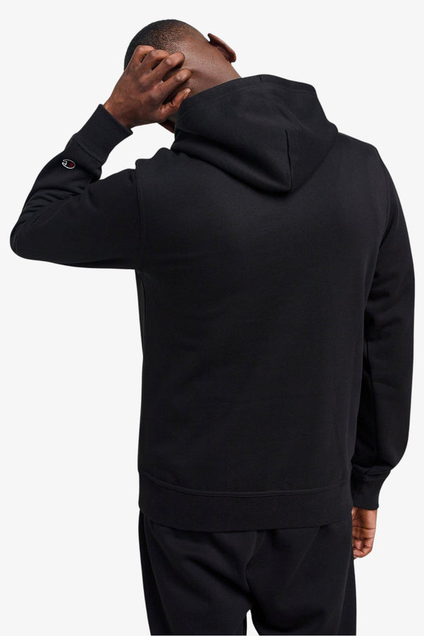 champion Felpa Con Cappuccio Big Logo Ricamato Nero Uomo, foto 6