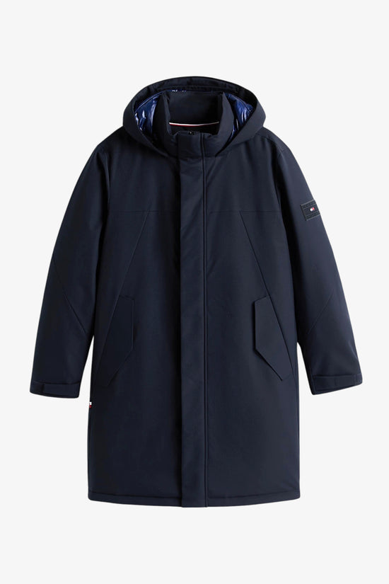  Parka Full Zip Con Cappuccio Termico Imbottito Idrorepellente-tommy hilfiger-Blu-Uomo-Mw0mw41362 dw5-7  