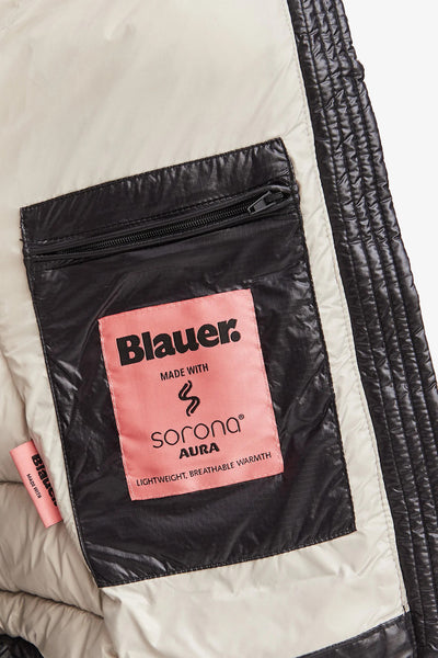 blauer Piumino Full Zip Con Cappuccio In Ovatta Termica Caroll Nero Donna, foto 7