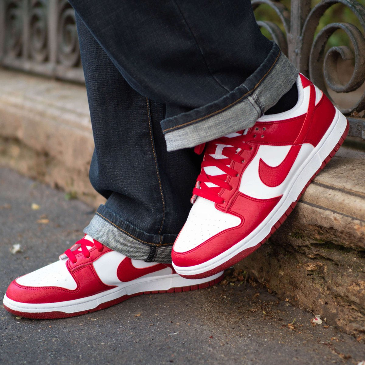 Nike dunk alte uomo rosso on sale