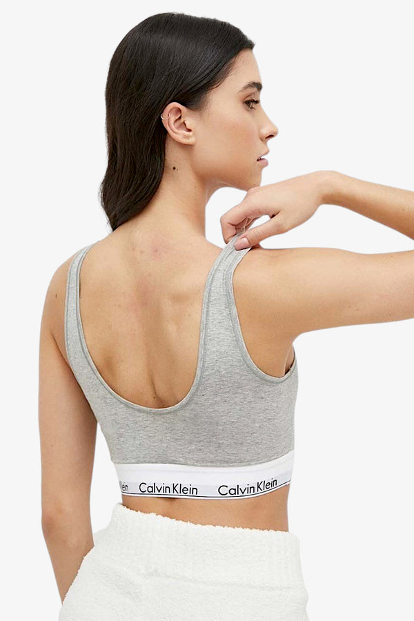 calvin klein underwear Top Banda Logo Grigio Donna, foto 2
