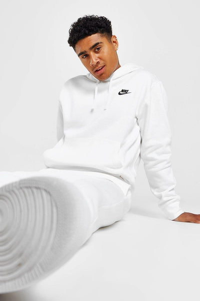 nike sportswear Felpa Con Cappuccio Club Bianco Uomo, foto 2