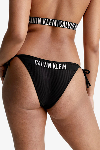 calvin klein swimwear Slip Costume Con Laccetti Intense Power Nero Donna, foto 1