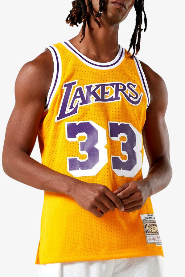 mitchell&ness Canotta Swingman NBA Los Angeles Lakers Kareem Abdul-Jabbar Giallo Uomo, foto 1