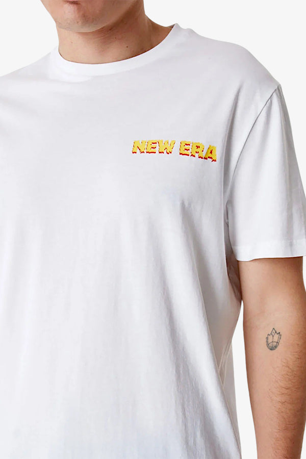 new era T-Shirt Maniche Corte Food Pizza Bianco Unisex, foto 4