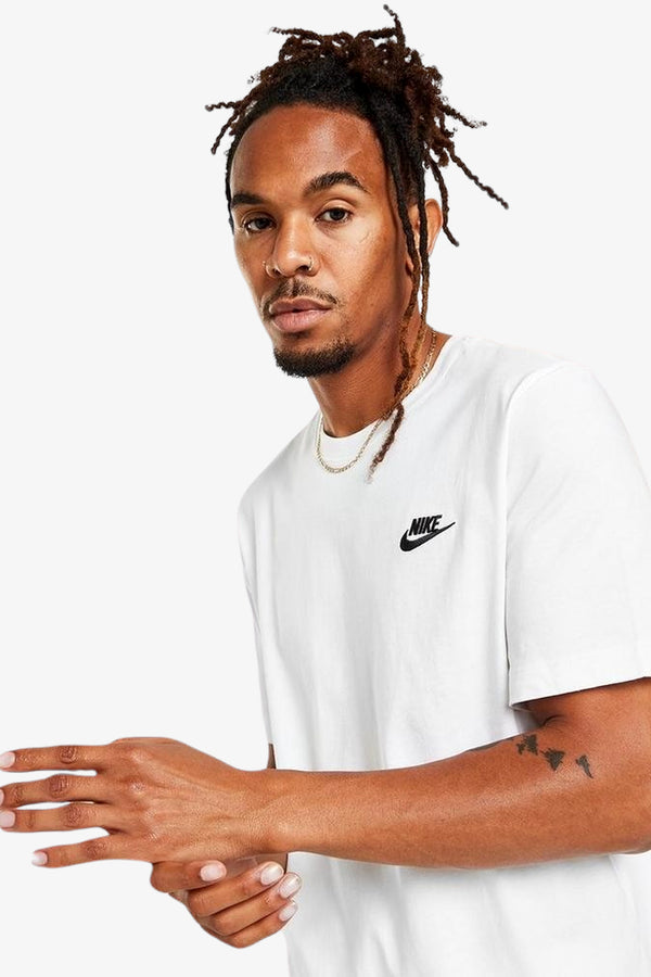 nike sportswear T-Shirt Maniche Corte Sportswear Club Bianco Uomo, foto 3
