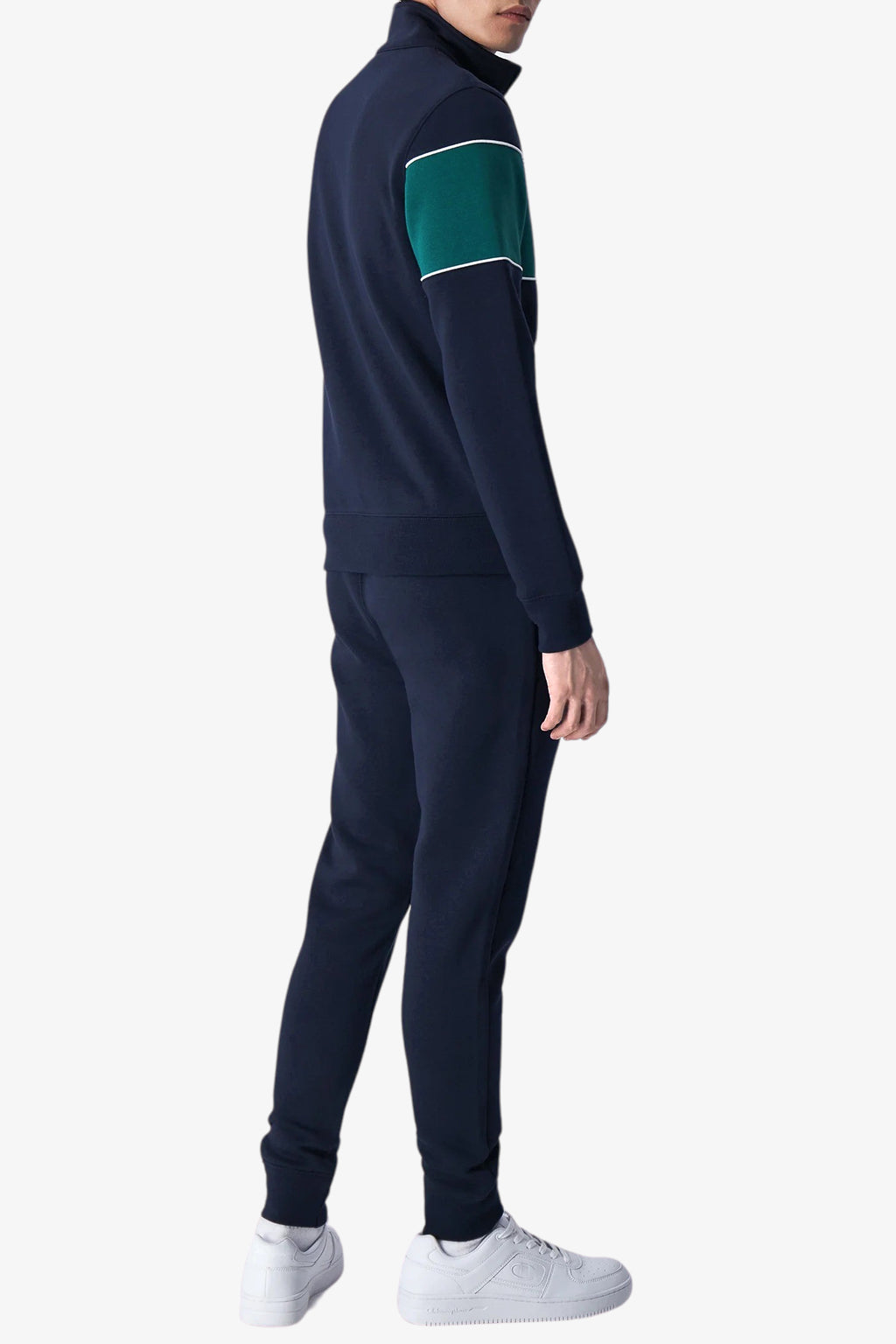 Champion Tuta Full Zip a Collo Alto Moni Logo Verde Uomo Verde