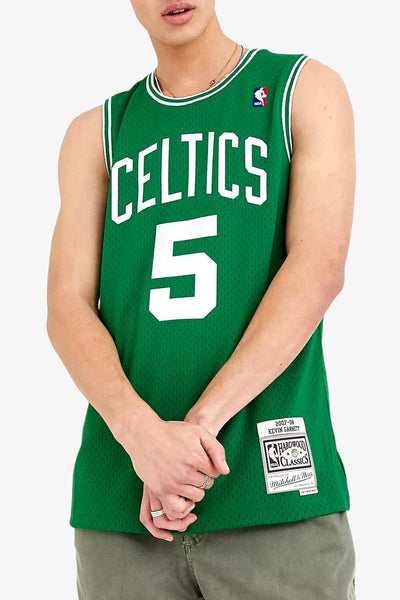 mitchell&ness Canotta Swingman NBA Boston Celtics 2007-08 Kevin Garnett Verde Uomo, foto 1